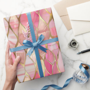 Papel De Presente Glam Dourado Glitzy Rosa