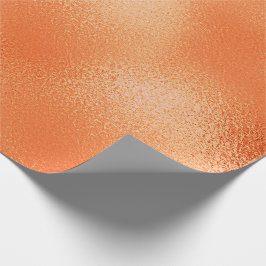 Papel De Presente Glama de Gelo de Pêssego Laranja brilhante