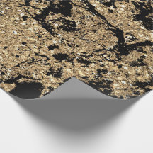 Glama Mínimo Dourado com Brilho Negro Abstrato