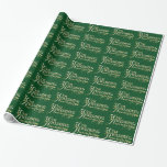 Papel De Presente Glamorous Glitter 50º Padrão de Aniversário de Cas<br><div class="desc">Glamoroso padrão de design de texto do aniversário de 50 anos de ouro sobre os planos verdes personalizados que você pode mudar no site. Diamantes falsos e sotaque cardíaco. Se precisar de ajuda para personalizar qualquer um dos meus designs, entre em contato com o designer do ArtOnWear. Formatação de texto...</div>