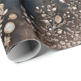 Papel De Presente Glamour Diamante da Meia-Noite