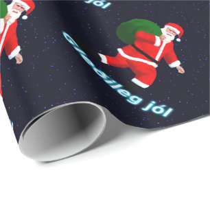 Papel De Presente Gleðileg jól - Papai Noel
