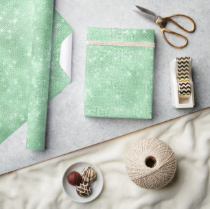 Papel De Presente Glitter and Shine Green ID671