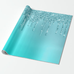 Papel De Presente Glitter azul-de-menta-azul-aqua e glitter-de-turqu