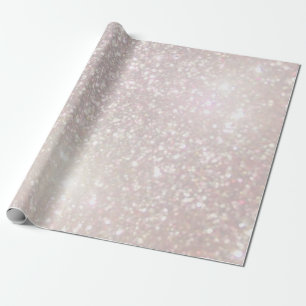 Papel De Presente Glitter de champanhe rosa FAUX
