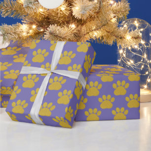 Papel De Presente Glitter Dourado e bonito imprime amantes de animai