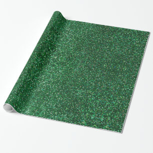 Papel De Presente Glitter Minúscula Verde Elegante