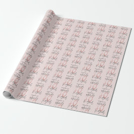 Papel De Presente Glitter rosa feminino moderno e elegante aniversár