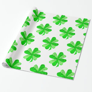 Papel De Presente Glittering Clover