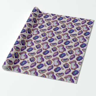 Papel De Presente Glittering Geode