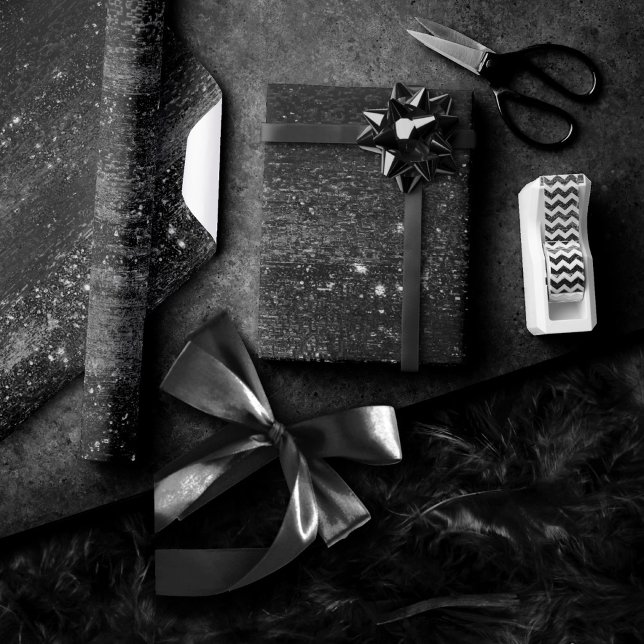 Papel De Presente Glitzy Foil | Shimmer de Cromo de Platinum Silver  (Criador carregado)