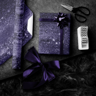 Papel De Presente Glitzy Foil Shimmer Vermelho Magenta Quente Blus