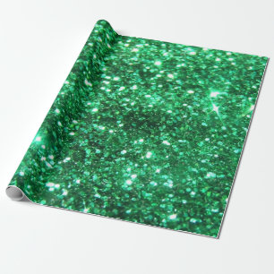 Papel De Presente Glitzy Green Glitter
