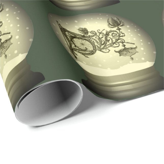 Papel De Presente Globo de neve Art nouveau (Criador carregado)