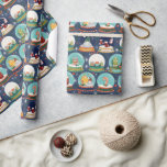 Papel De Presente Globo de neve de Natal Gnome//Gingerpão House<br><div class="desc">Amarelo de neve de Natal com Papais noeis de Natal,  Decorações de Natal,  Gnomo,  árvore de Natal,  casas de Natal,  animais de floresta de Natal</div>