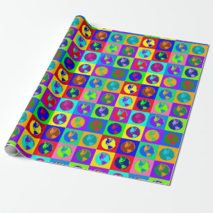 Papel De Presente Globos coloridos