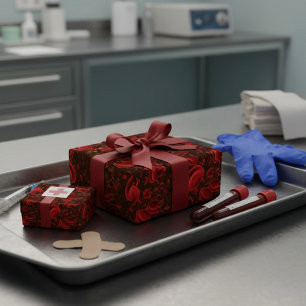 Papel De Presente Glóbulos Vermelhos Microscópicos