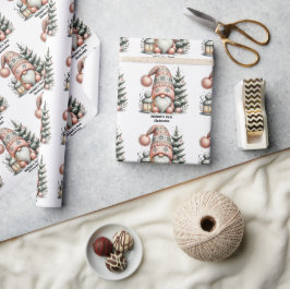 Papel De Presente Gnome for the Holidays Wrapping Paper