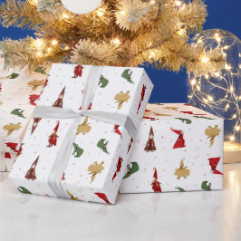 Papel De Presente Gnome Gals Holiday