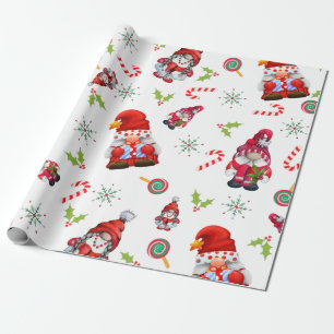 Papel De Presente Gnomo Christmas