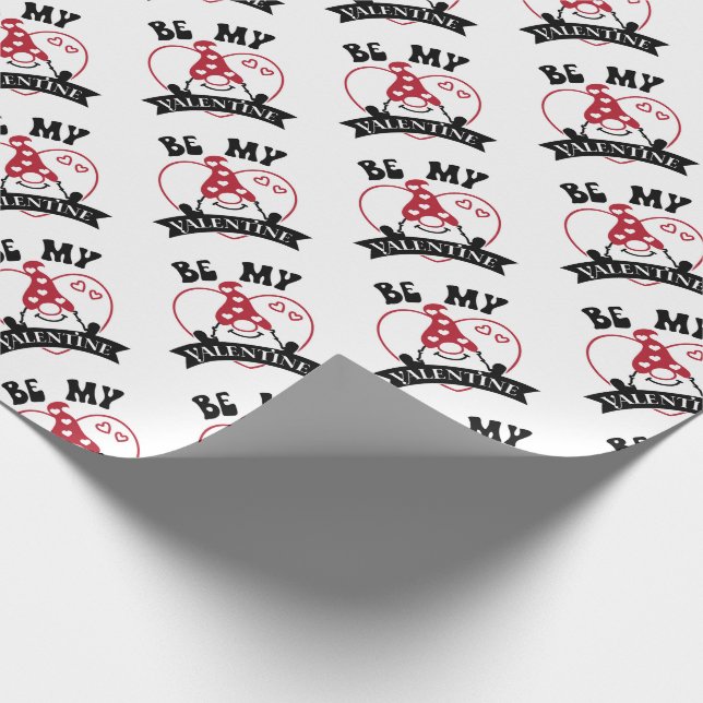 Papel De Presente Gnomo do Dia dos Namorados com Corações (Ponta)