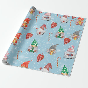 Papel De Presente Gnomo Hearts & Candy Cane Christmas