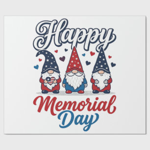 Papel De Presente Gnomo Patriótico Feliz Dia dos Veteranos Camisa Vi