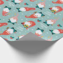 Papel De Presente Gnomos de Natal