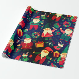 Papel De Presente Gnomos de Natal
