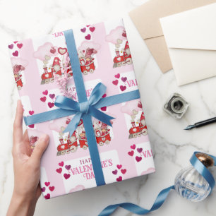 Papel De Presente Gnomos dias de os namorados num Comboio