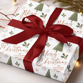 Papel De Presente Gnomos Feliz Natal DE Nome Personalizado 