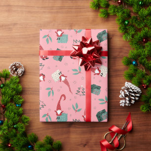 Papel De Presente Gnomos Fofos e Engraçados e Presentes de Natal em 