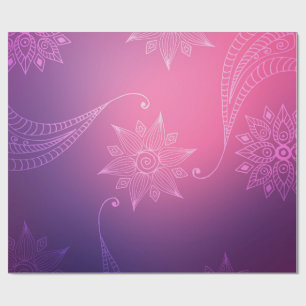 Papel De Presente Gold Foil Arabe Bollywood