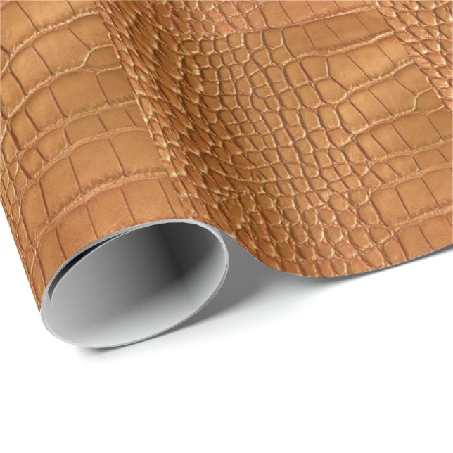 Papel De Presente Gold leather texture luxury  (Ponta do rolo)