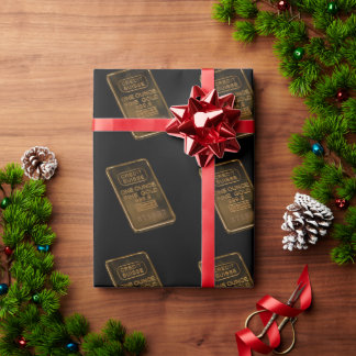 Papel De Presente Gold Ounce Wrapping Paper