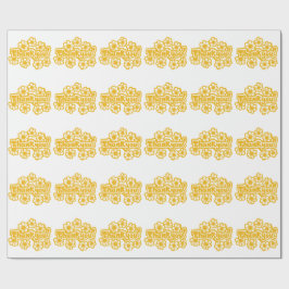Papel De Presente Golden Flowers Thank you !