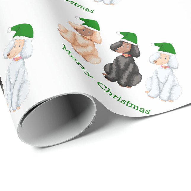 Papel De Presente Goldendoodles de Natal  (Ponta do rolo)