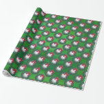Papel De Presente Golf Ball Christmas Wreath Standard on Green<br><div class="desc">É hora do Natal! Prepare o seu golfe e seu espírito de feriado indo com nossa bola festiva de golfe decolada para a coroa dentro de feriados com um arco vermelho brilhante em um padrão repetido contra nossa textura verde. Nossa arte original de bola esportiva é um buraco em um...</div>