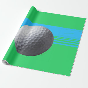 Papel De Presente Golf Ball - Papel brilhante de embrulho grande