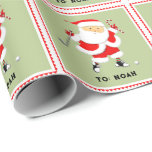 Papel De Presente Golf Christmas Holida Gift<br><div class="desc">Encapsulamento de presente de golfe com golfista de Papais noeis bonitos. Para personalizar o texto de edição para adicionar o nome do seu golfista favorito.</div>