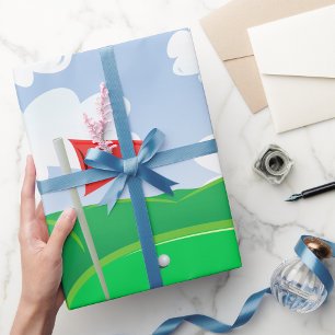 Papel De Presente Golf Course Green Wrapping Paper