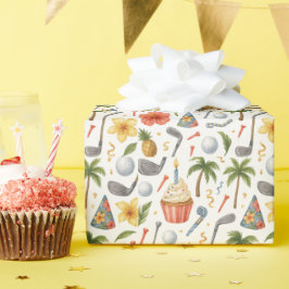 Papel De Presente Golf Hawaii temático para o Partido Golfista Havai