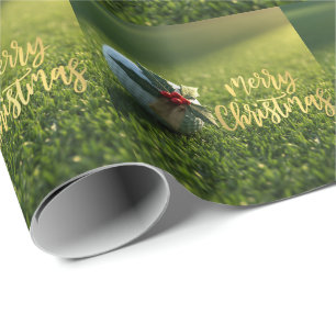 Papel De Presente Golf Natal temático em Putting Green