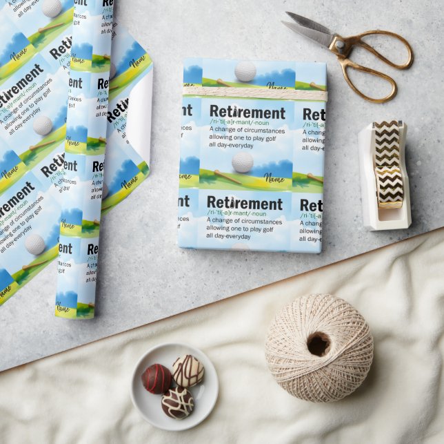 Papel De Presente Golf Retirement - Golfe (Artesanato)