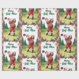 Papel De Presente Golf Santa in Ugly Sweater Golfing Merry Golfmas