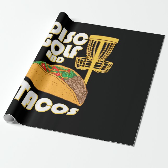 Papel De Presente Golfe De Disco E Tacos (Desenrolado)