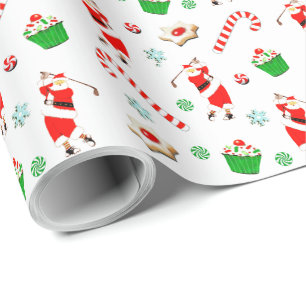 Papel De Presente Golfe Natal