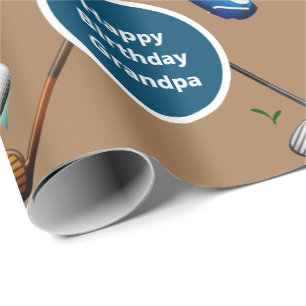 Papel De Presente Golfe Personalizado