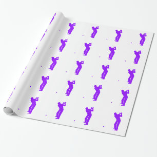 Papel De Presente Golfe roxo violeta