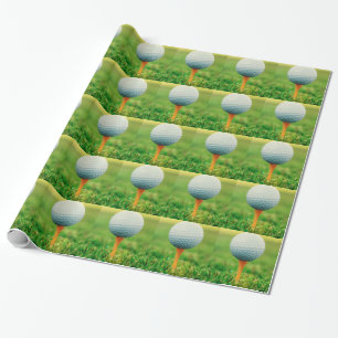 Papel De Presente Golfing - bola de golfe no T